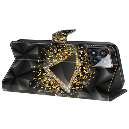 For Xiaomi 14 Pro Case PU Leather Pattern Printed Style Flip Wallet Phone Cover