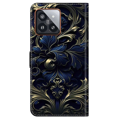 For Xiaomi 14 Pro Case PU Leather Pattern Printed Style Flip Wallet Phone Cover
