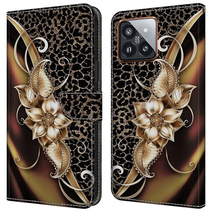 For Xiaomi 14 Pro Case PU Leather Pattern Printed Style Flip Wallet Phone Cover
