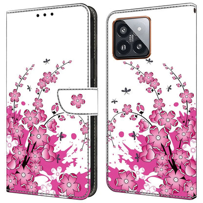For Xiaomi 14 Pro Case PU Leather Pattern Printed Style Flip Wallet Phone Cover