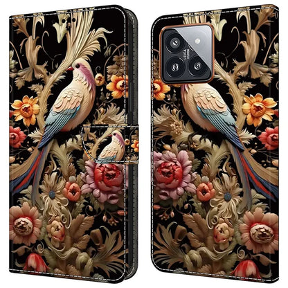 For Xiaomi 14 Pro Case PU Leather Pattern Printed Style Flip Wallet Phone Cover