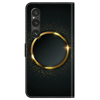 For Sony Xperia 1 V Case Pattern Printing PU Leather Wallet Phone Cover