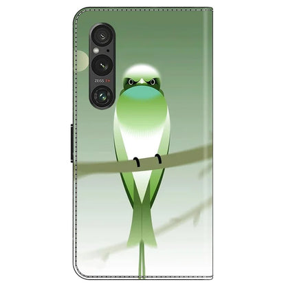 For Sony Xperia 1 V Case Pattern Printing PU Leather Wallet Phone Cover