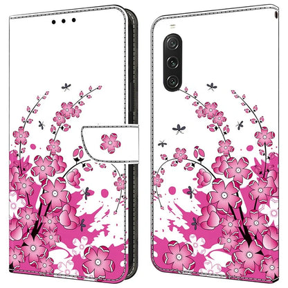 For Sony Xperia 10 V Wallet Phone Case Pattern Printing PU Leather Flip Cover