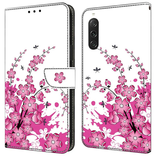For Sony Xperia 10 V Wallet Phone Case Pattern Printing PU Leather Flip Cover