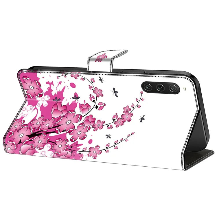 For Sony Xperia 10 V Wallet Phone Case Pattern Printing PU Leather Flip Cover