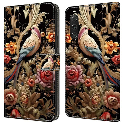 For Sony Xperia 10 V Wallet Phone Case Pattern Printing PU Leather Flip Cover