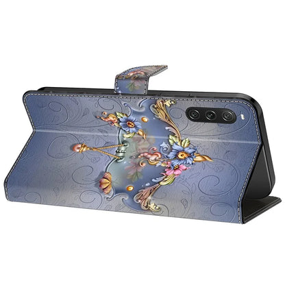 For Sony Xperia 10 V Wallet Phone Case Pattern Printing PU Leather Flip Cover
