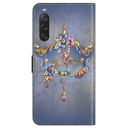 For Sony Xperia 10 V Wallet Phone Case Pattern Printing PU Leather Flip Cover