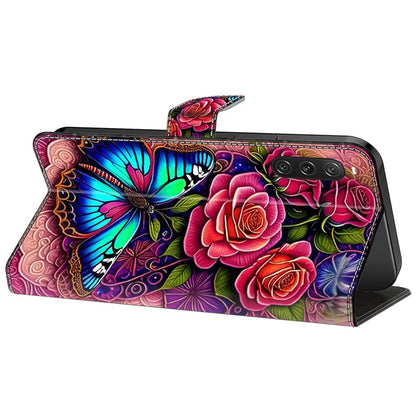 For Sony Xperia 10 V Wallet Phone Case Pattern Printing PU Leather Flip Cover