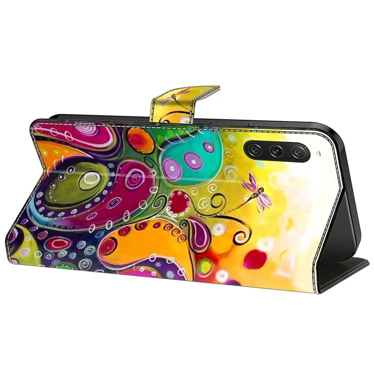 For Sony Xperia 10 V Wallet Phone Case Pattern Printing PU Leather Flip Cover