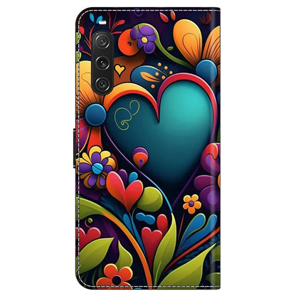 For Sony Xperia 10 V Wallet Phone Case Pattern Printing PU Leather Flip Cover
