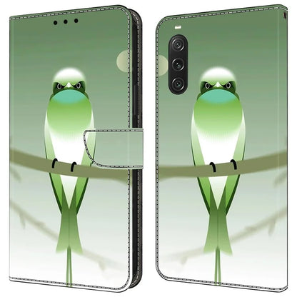 For Sony Xperia 10 V Wallet Phone Case Pattern Printing PU Leather Flip Cover