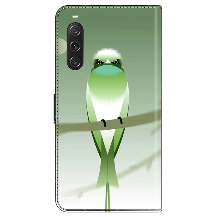 For Sony Xperia 10 V Wallet Phone Case Pattern Printing PU Leather Flip Cover