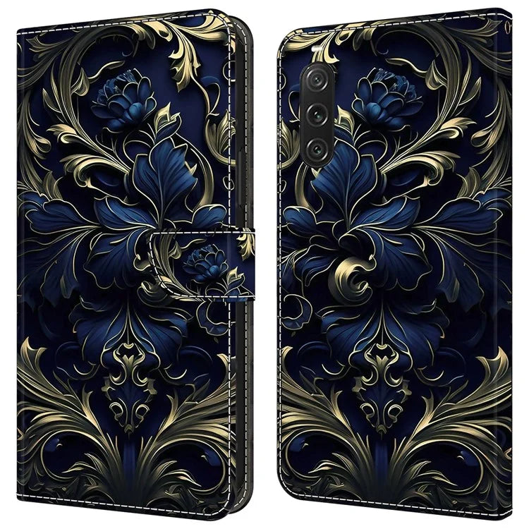 For Sony Xperia 10 V Wallet Phone Case Pattern Printing PU Leather Flip Cover