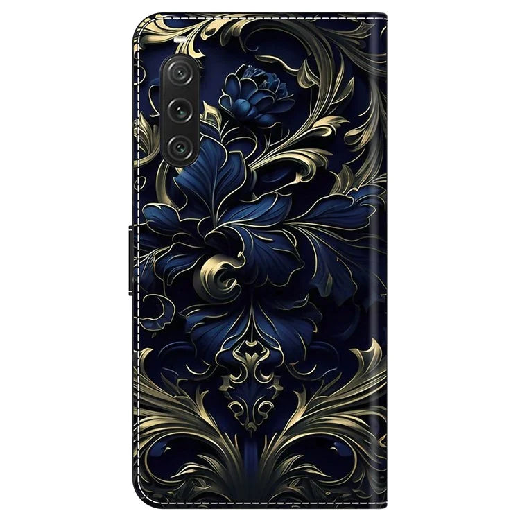 For Sony Xperia 10 V Wallet Phone Case Pattern Printing PU Leather Flip Cover