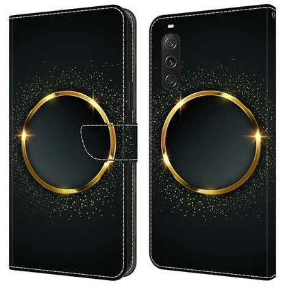 For Sony Xperia 10 V Wallet Phone Case Pattern Printing PU Leather Flip Cover