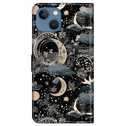 For iPhone 15 Shockproof Case Leather Flip Folio Phone Cover with Wallet