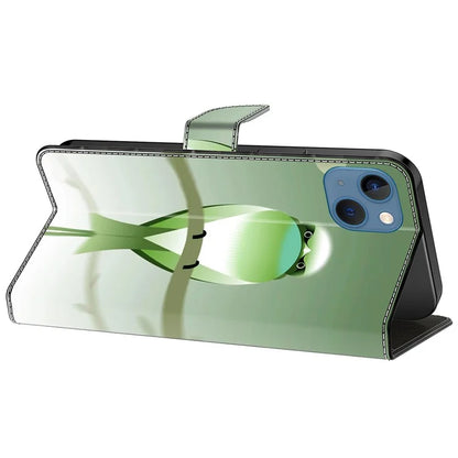 For iPhone 15 Shockproof Case Leather Flip Folio Phone Cover with Wallet