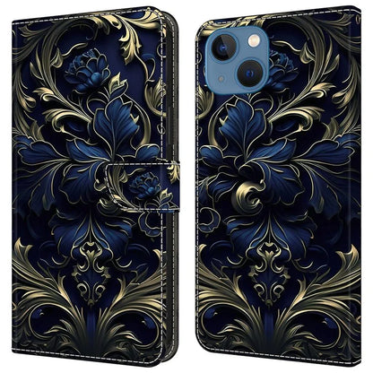 For iPhone 15 Shockproof Case Leather Flip Folio Phone Cover with Wallet
