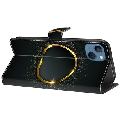 For iPhone 15 Shockproof Case Leather Flip Folio Phone Cover with Wallet