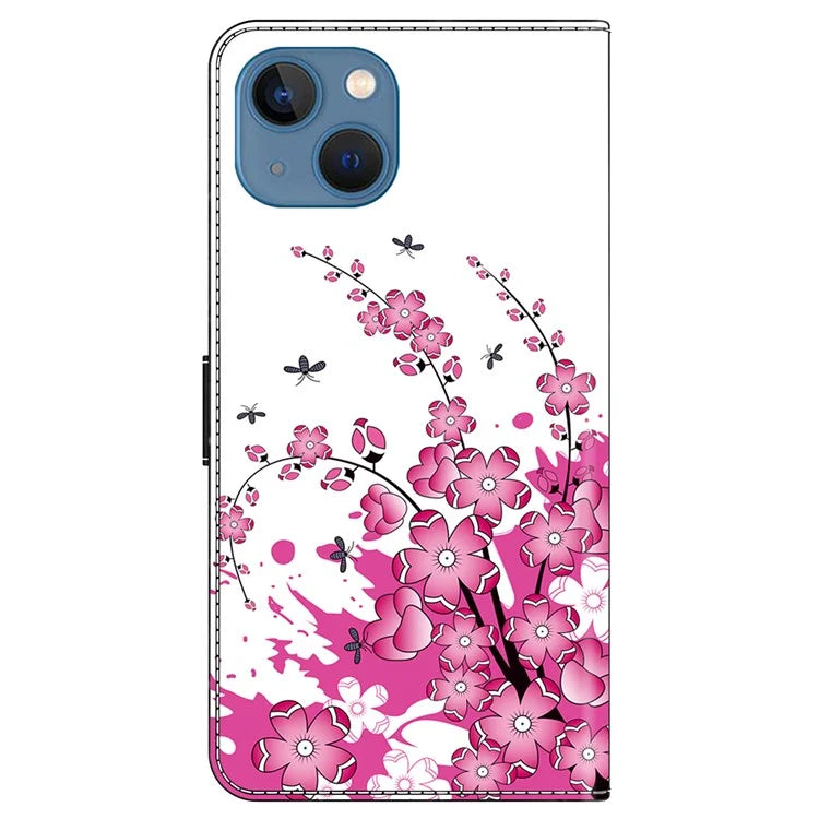 For iPhone 15 Shockproof Case Leather Flip Folio Phone Cover with Wallet