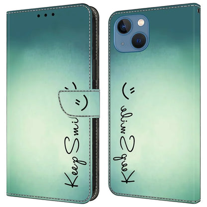 For iPhone 15 Shockproof Case Leather Flip Folio Phone Cover with Wallet