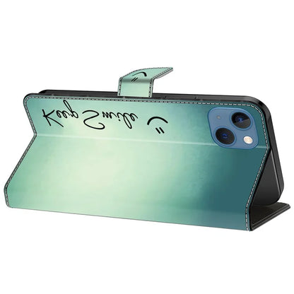 For iPhone 15 Shockproof Case Leather Flip Folio Phone Cover with Wallet