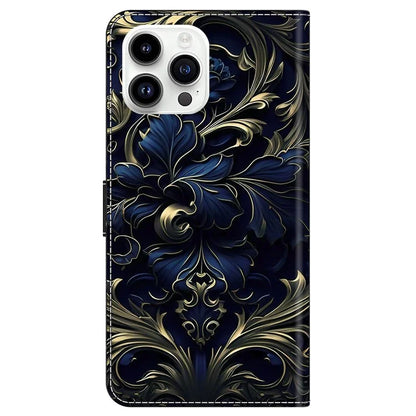 For iPhone 15 Pro Case Leather Flip Folio Phone Back Cover with Wallet Anti-drop Phone Shell