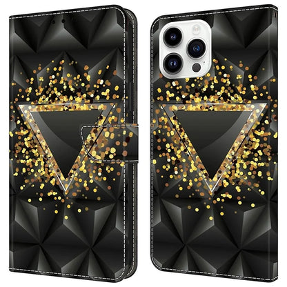 For iPhone 15 Pro Max Case PU Leather Phone Cover Pattern Printing Cell Phone Shell