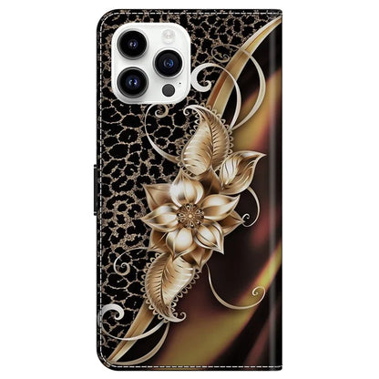 For iPhone 15 Pro Max Case PU Leather Phone Cover Pattern Printing Cell Phone Shell