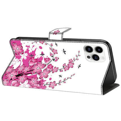 For iPhone 15 Pro Max Case PU Leather Phone Cover Pattern Printing Cell Phone Shell