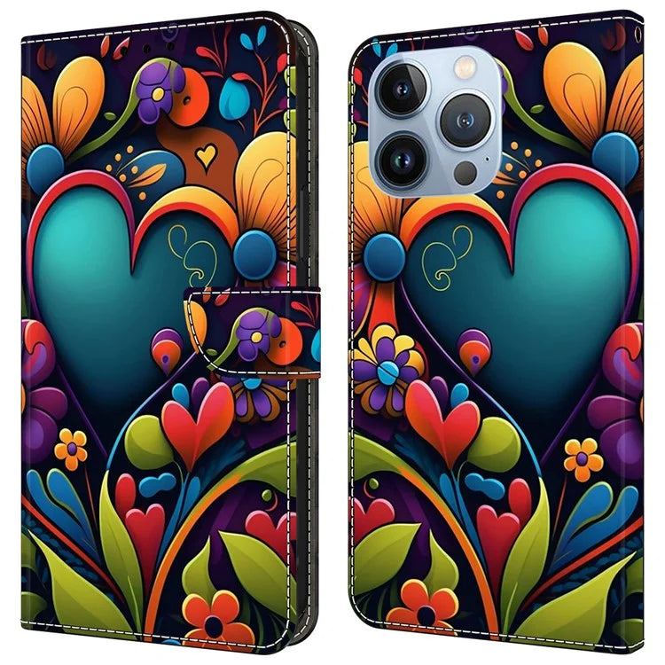 For iPhone 14 Pro Max Case Protective Leather Wallet Phone Cover