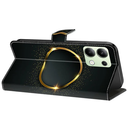 For Xiaomi Redmi Note 13 4G Leather Case Printed Pattern Wallet Stand Phone Cover