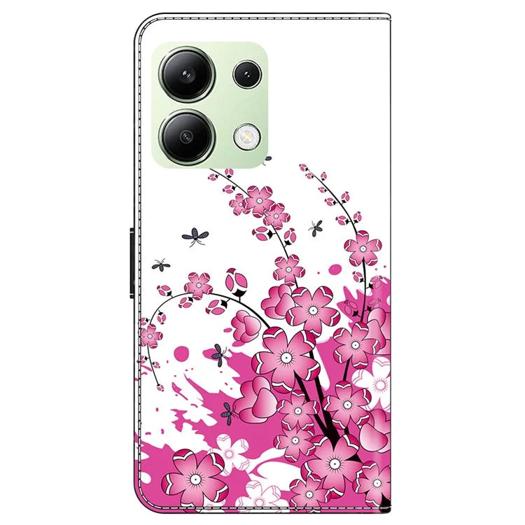 For Xiaomi Redmi Note 13 4G Leather Case Printed Pattern Wallet Stand Phone Cover