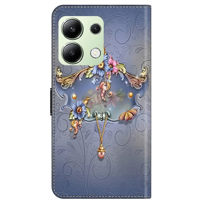 For Xiaomi Redmi Note 13 4G Leather Case Printed Pattern Wallet Stand Phone Cover