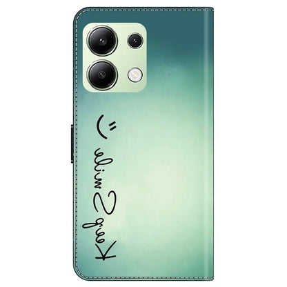 For Xiaomi Redmi Note 13 4G Leather Case Printed Pattern Wallet Stand Phone Cover