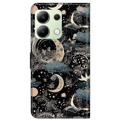For Xiaomi Redmi Note 13 4G Leather Case Printed Pattern Wallet Stand Phone Cover