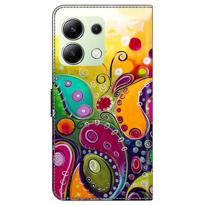 For Xiaomi Redmi Note 13 4G Leather Case Printed Pattern Wallet Stand Phone Cover