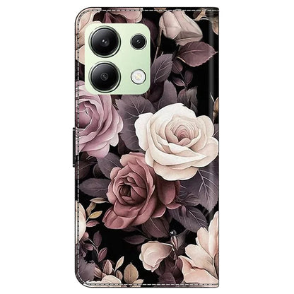 For Xiaomi Redmi Note 13 4G Leather Case Printed Pattern Wallet Stand Phone Cover