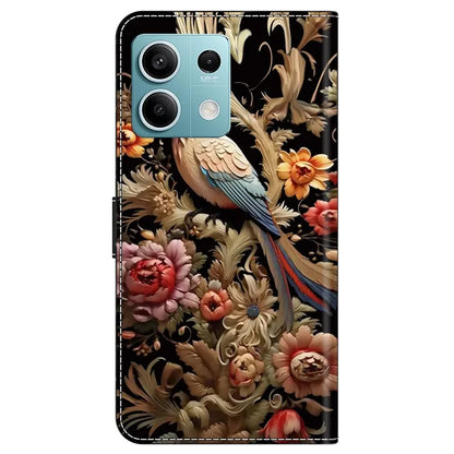 For Xiaomi Redmi Note 13 5G Case Pattern Design PU Leather Shockproof Flip Cover