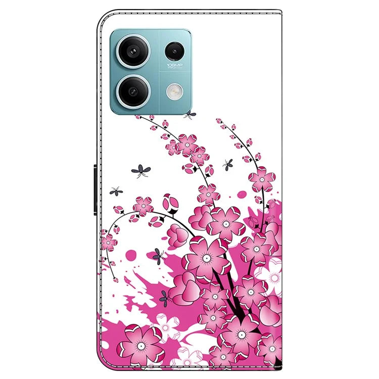 For Xiaomi Redmi Note 13 5G Case Pattern Design PU Leather Shockproof Flip Cover