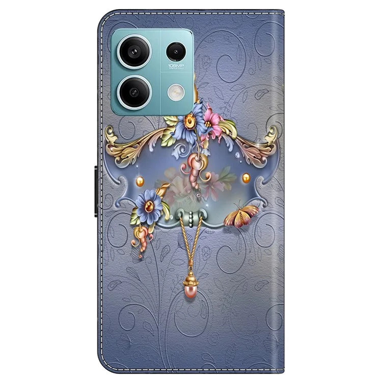 For Xiaomi Redmi Note 13 5G Case Pattern Design PU Leather Shockproof Flip Cover