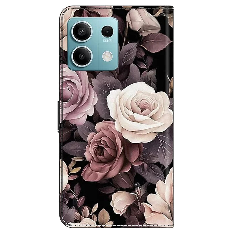 For Xiaomi Redmi Note 13 5G Case Pattern Design PU Leather Shockproof Flip Cover