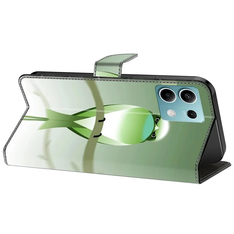 For Xiaomi Redmi Note 13 5G Case Pattern Design PU Leather Shockproof Flip Cover
