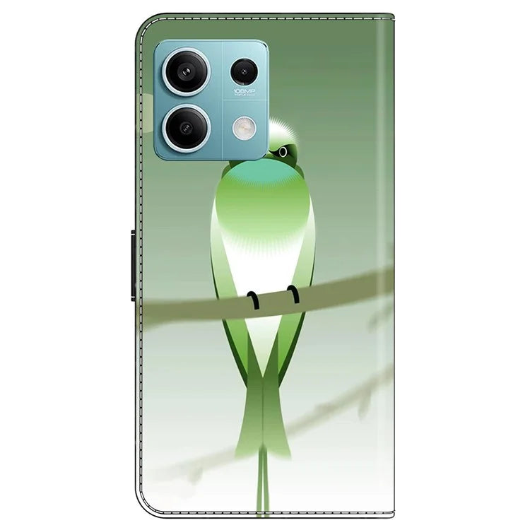 For Xiaomi Redmi Note 13 5G Case Pattern Design PU Leather Shockproof Flip Cover