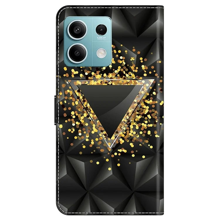 For Xiaomi Redmi Note 13 5G Case Pattern Design PU Leather Shockproof Flip Cover