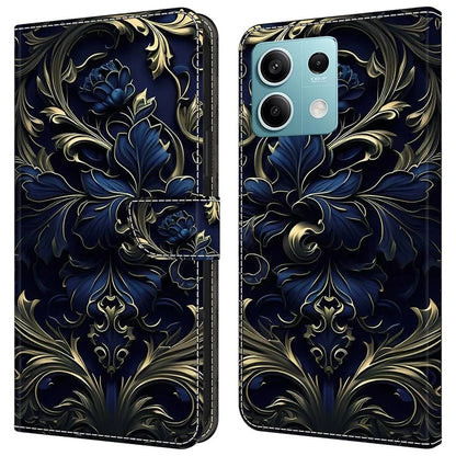 For Xiaomi Redmi Note 13 5G Case Pattern Design PU Leather Shockproof Flip Cover