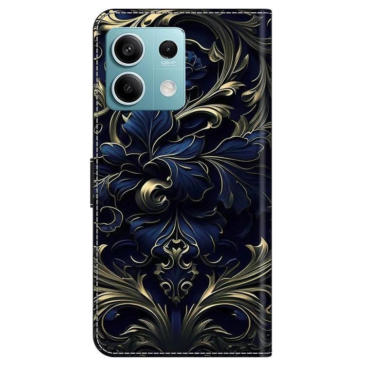 For Xiaomi Redmi Note 13 5G Case Pattern Design PU Leather Shockproof Flip Cover
