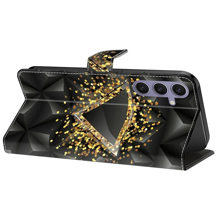For Samsung Galaxy S24+ Case PU Leather Pattern Design Magnetic Folio Phone Cover